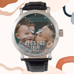 Fullt-foto för bästa Pappa någonsin i Far Armbandsur<br><div class="desc">Bästa Pappa någonsin Far's Day Family Fullt Photo Watch. Om du visar ett foto av din familj visar klockan även ord "Bästa Pappa någonsin" och varje familjemedlems namn. Den här klockan är perfekten för att visa far hur mycket du bryr dig. Underbar som gåva till Fars dag, jul eller födelsedag....</div>