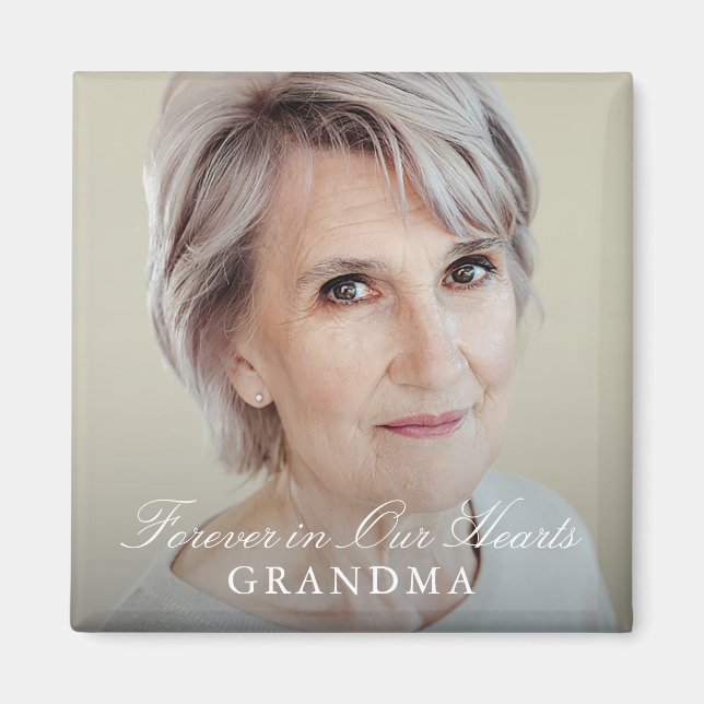 Fullt Foto Memorial för enkel Elegant Magnet (Framsidan)