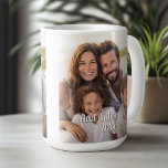 Fullt Fotolayout med modern vit text Kaffemugg<br><div class="desc">Lägg till din favoritbild i den här roligten. Ett roligt sätt att fånga minnen och  dem med vänner. Lägg till ett foto och din favoritbildtext om du vill göra en coola till vänner.</div>