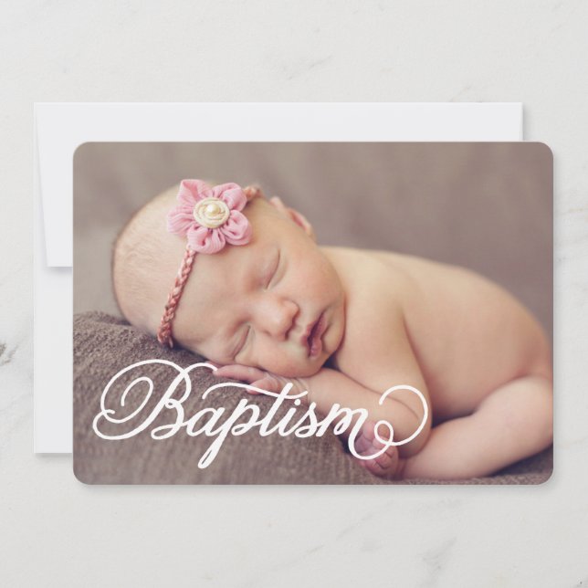 Fullt fotoskript| Baptismbjudan Inbjudningar (Framsida)
