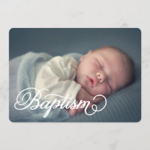 Fullt fotoskript Baptisminbjudan Inbjudningar