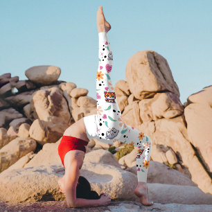 "Fullt fungerande: Kawaii Cat Garden Mönster" Leggings