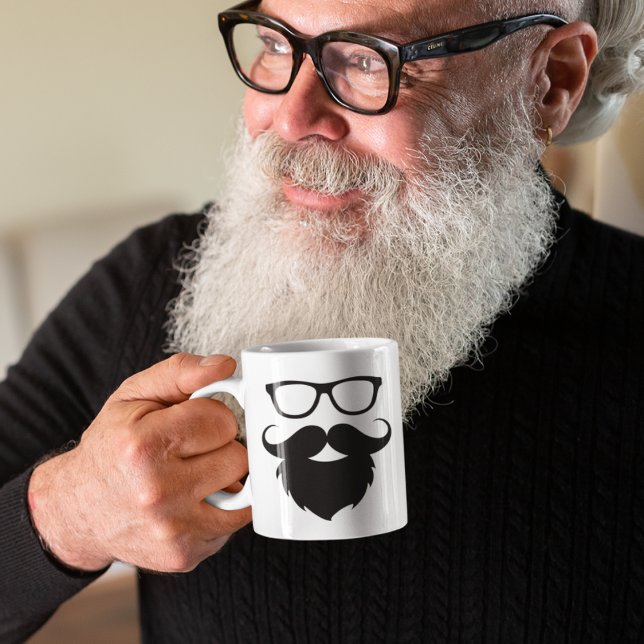 Fullt Grown Funny Beard Man Kaffemugg (Skapare uppladdad)