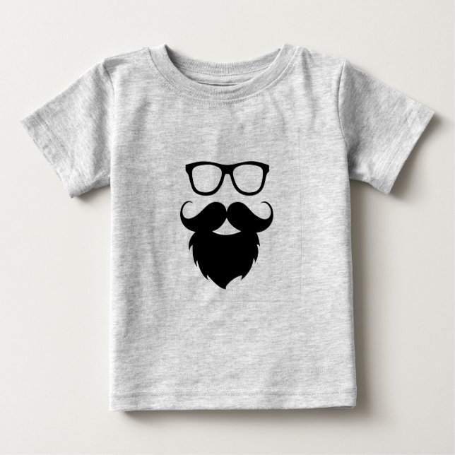 Fullt Grown Funny Beard Man T Shirt (Framsida)