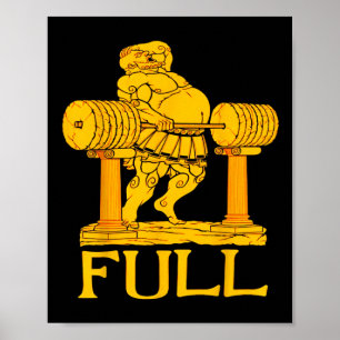 Fullt Gym Powerlift Bodybuilding Weightlift W Poster