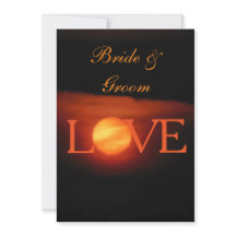 Fullt Harvest Måne bröllopsinbjudan