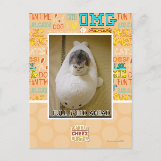 Fullt hastighet framåt vykort (Framsida)