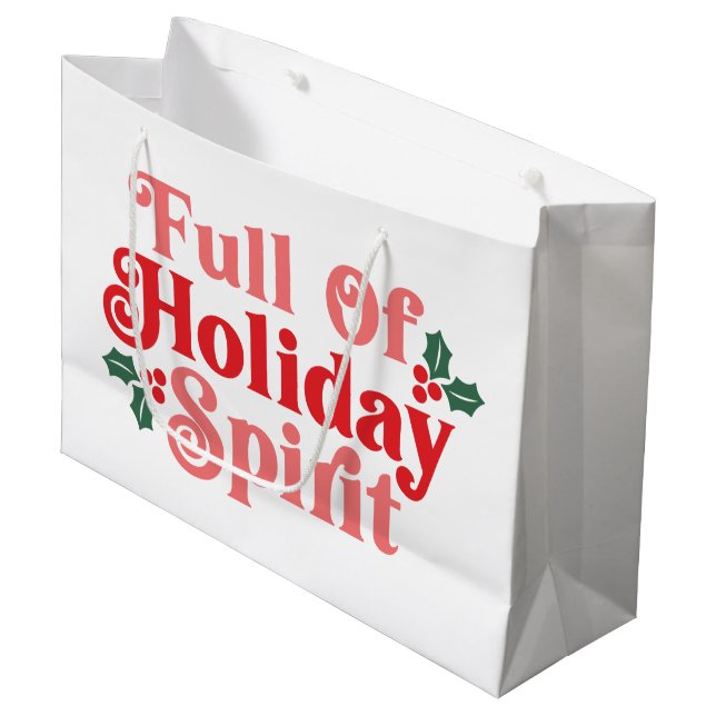 Fullt Helgdag Spirit - Festive Typography (Framsidan Vinklad)