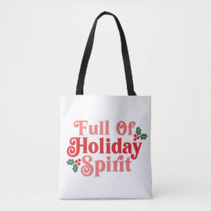 Fullt Helgdag Spirit - Festive Typography Tygkasse