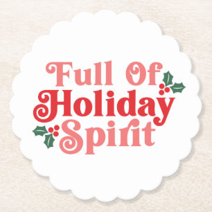 Fullt Helgdag Spirit - Festive Typography Underlägg Papper