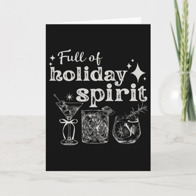 Fullt Helgdag Spirit Vin Svan jul Party Kort (Framsida)