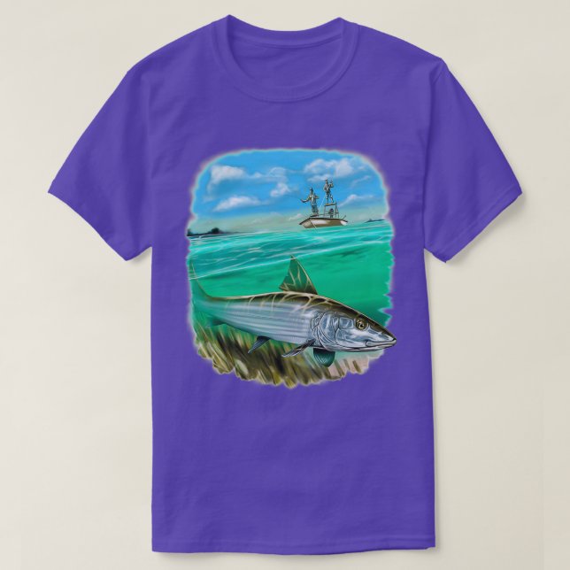 Fullt Image Bonefish Fishermen Fishing T Shirt (Design framsida)