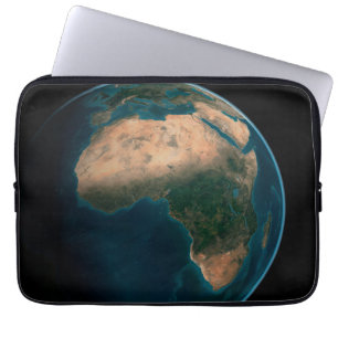Fullt Jord från rymden ovanför den afrikanska kont Laptop Fodral