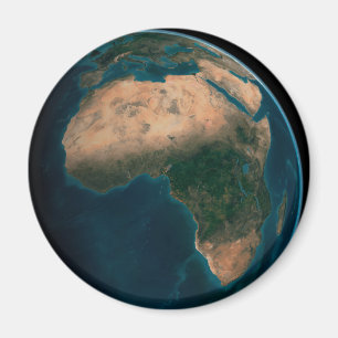 Fullt Jord från rymden ovanför den afrikanska kont Magnet