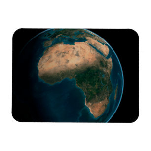 Fullt Jord från rymden ovanför den afrikanska kont Magnet