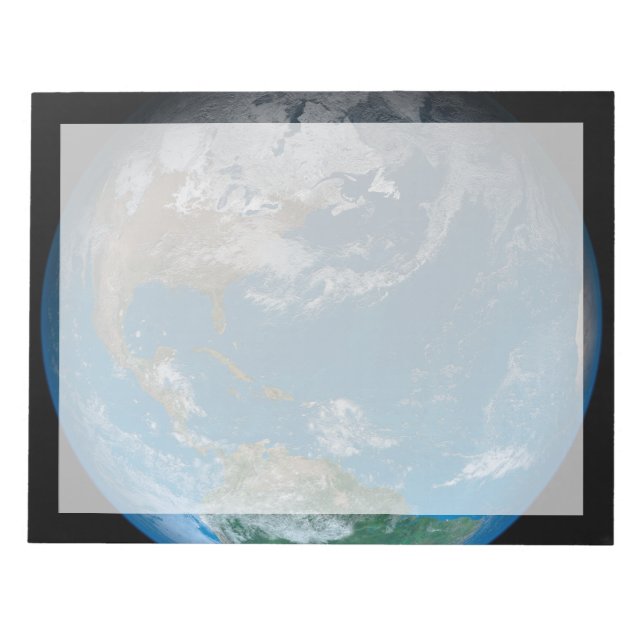 Fullt Jord med Nord- och Sydamerika. Anteckningsblock (Framsida)