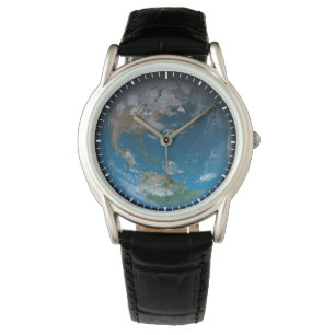 Fullt Jord med Nord- och Sydamerika. Armbandsur