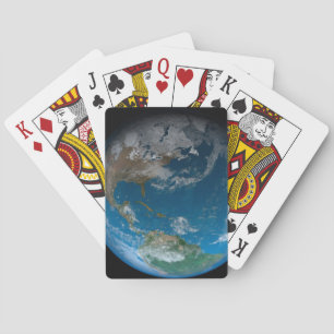 Fullt Jord med Nord- och Sydamerika. Casinokort