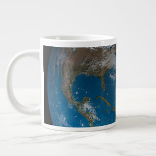Fullt Jord med Nord- och Sydamerika. Jumbo Mugg
