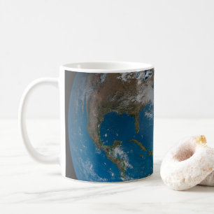 Fullt Jord med Nord- och Sydamerika. Kaffemugg