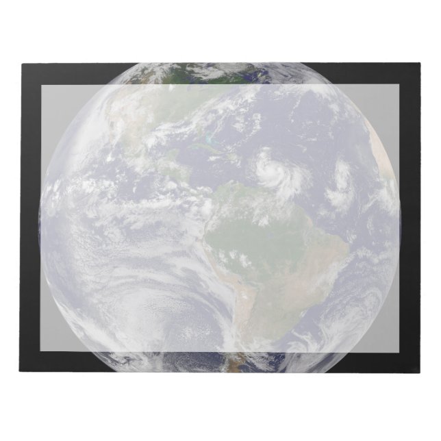 Fullt jord med tropiska stormar i Atlanten Anteckningsblock (Framsida)