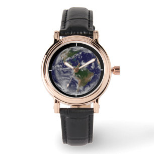 Fullt jord med tropiska stormar i Atlanten Armbandsur