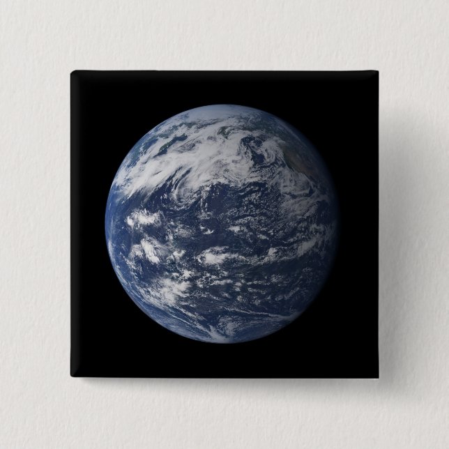 Fullt jorden är centrerad kring Stilla havet Knapp (Framsida)