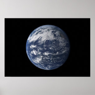 Fullt jorden är centrerad kring Stilla havet Poster