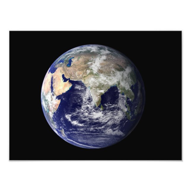 Fullt Jorden Europa och Asien 2 Fototryck (Framsidan)
