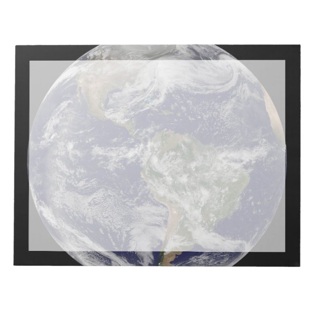 Fullt Jorden med en mäktig vinterstorm. Anteckningsblock (Framsida)