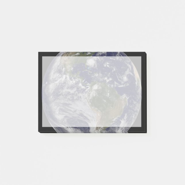 Fullt Jorden med orkanen Irene på Öster Kusten. Post-it Block (Framsida)