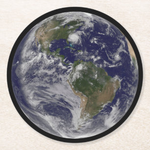 Fullt Jorden med orkanen Irene på Öster Kusten. Underlägg Papper Rund