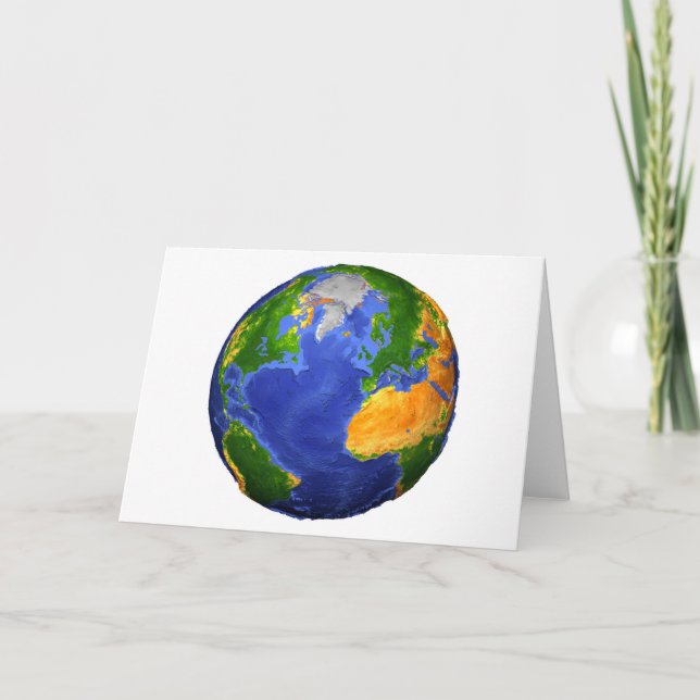 Fullt Jorden med topografiska data. Kort (Framsida)