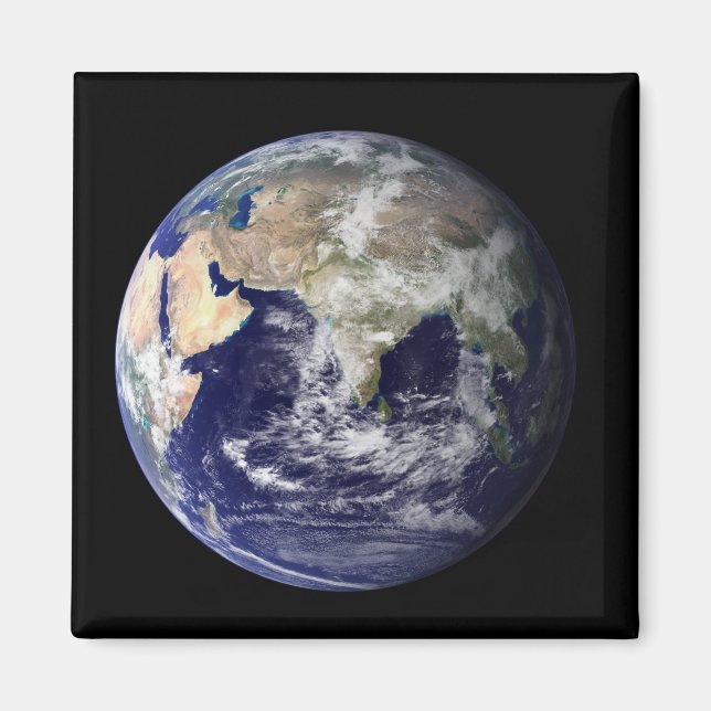 Fullt Jorden som visar Europa och Asien Magnet (Framsidan)