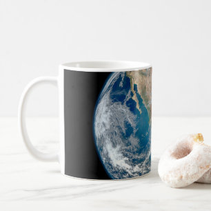 Fullt Jorden som visar Nordamerika och Mexiko. Kaffemugg