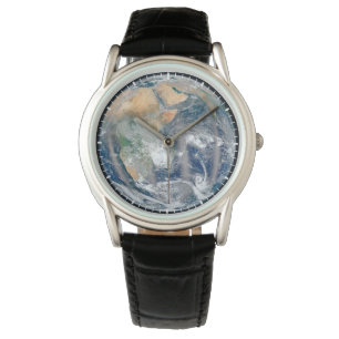 Fullt jorden som visar Östran Hemisphere. Armbandsur