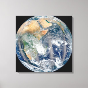 Fullt jorden som visar Östran Hemisphere. Canvastryck
