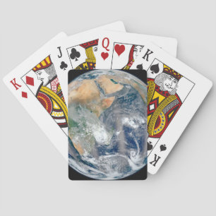 Fullt jorden som visar Östran Hemisphere. Casinokort