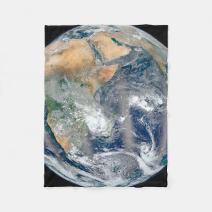 Fullt jorden som visar Östran Hemisphere. Fleecefilt