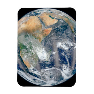 Fullt jorden som visar Östran Hemisphere. Magnet