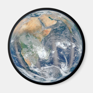 Fullt jorden som visar Östran Hemisphere. Magnet