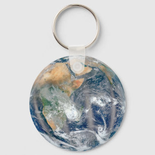 Fullt jorden som visar Östran Hemisphere. Nyckelring