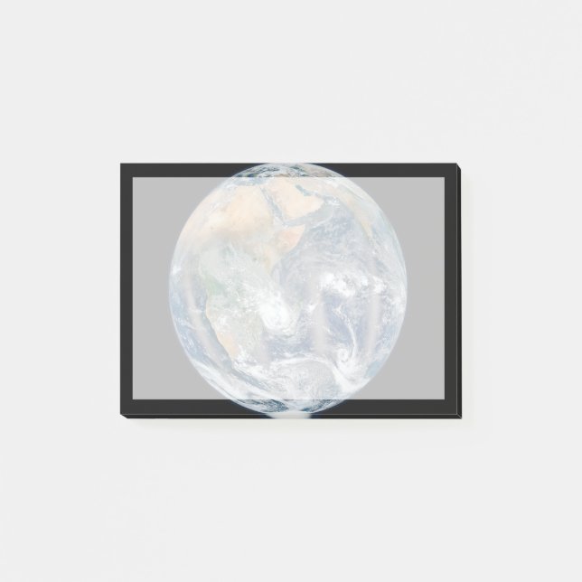 Fullt jorden som visar Östran Hemisphere. Post-it Block (Framsida)