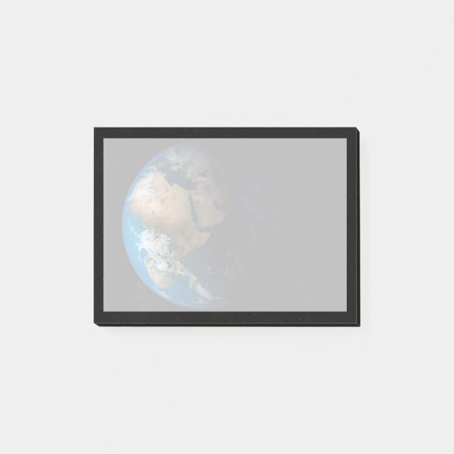 Fullt Jorden visar simulerade moln över Afrikan. Post-it Block (Framsida)