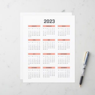 Fullt Kalender 2023 börjar på måndag
