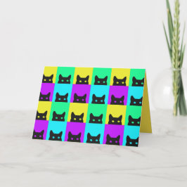 Fullt Kattunge Colorful Birthday Kort