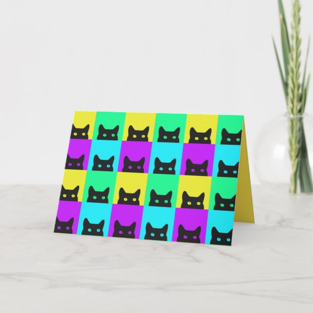 Fullt Kattunge Colorful Birthday Kort (Framsida)
