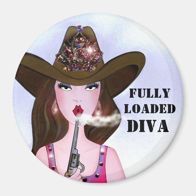 FULLT LADDAT DIVA Magnet (Framsidan)