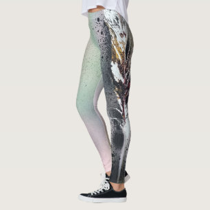 Fullt lägger benen på ryggen fjäderdamasker leggings