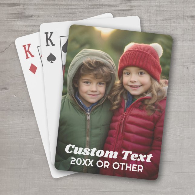 FULLT - LODRÄTS ANPASSNINGSBAR CASINOKORT (Personalized Playing Cards - add your photos and text)
